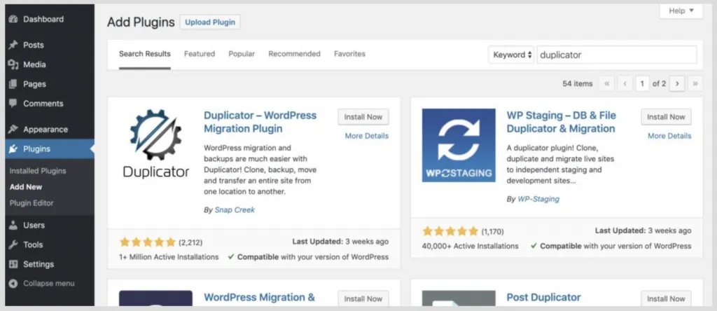 clone wordpress