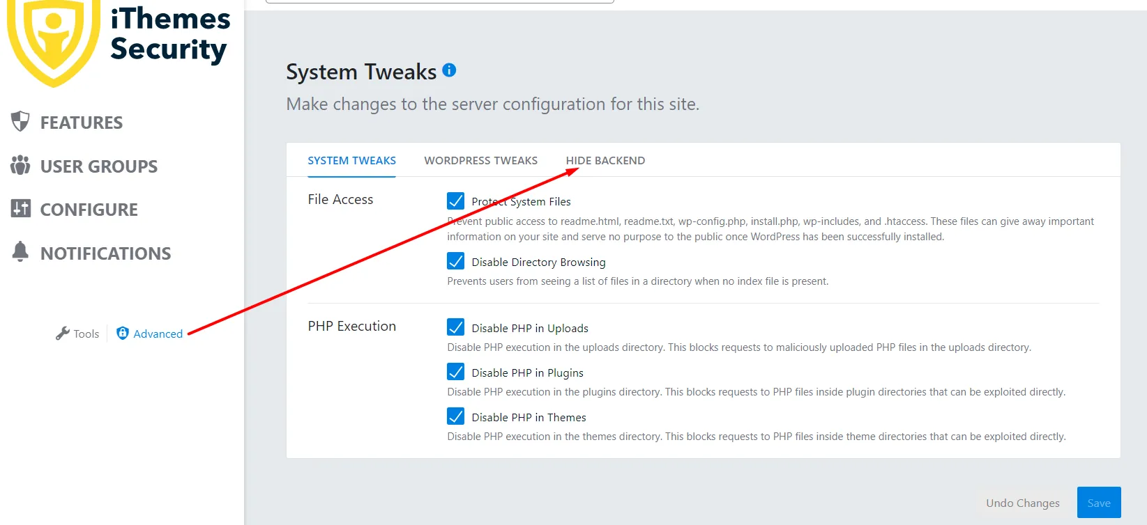 Thay đổi đường dẫn với iTheme Security