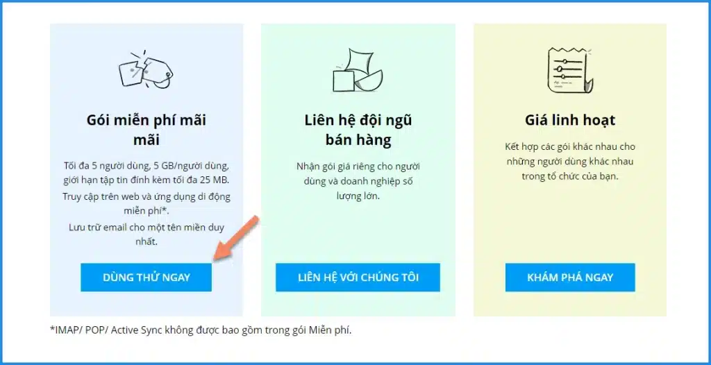 tạo email tên miền riêng miễn phí với zoho mail