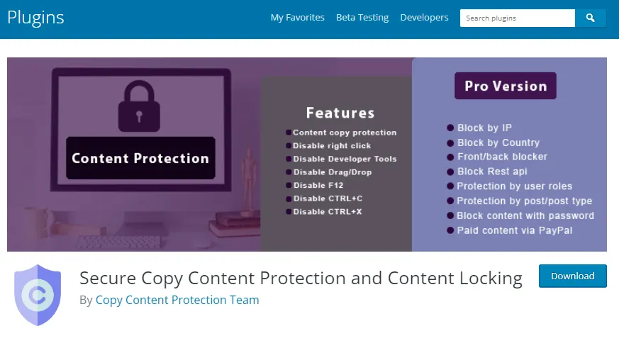 Secure Copy Content Protection