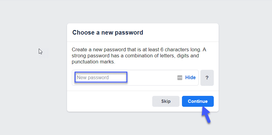 Nhấn vào quên mật khẩu