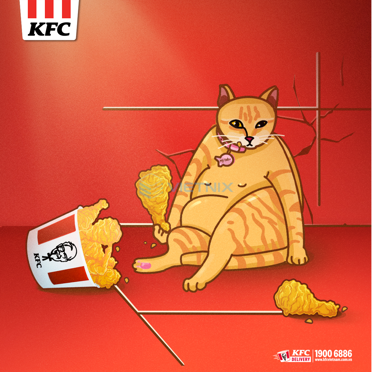 Thương hiệu gà rán KFC cùng Mỹ Diệu