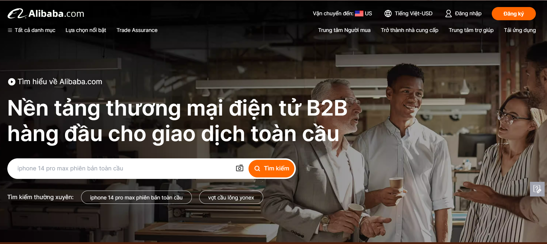Trang web kiếm tiền Alibaba