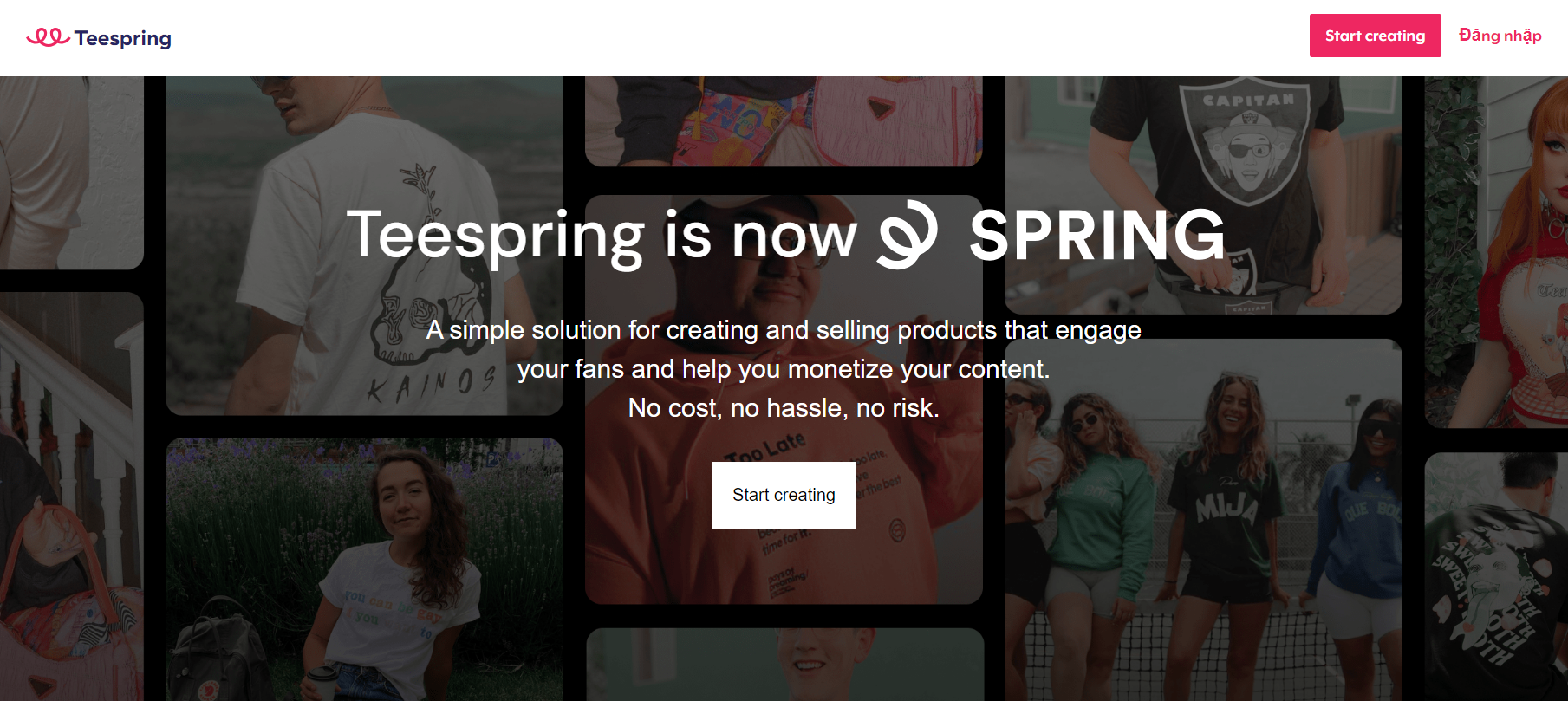 Trang web kiếm tiền bằng cách thiết kế áo thun Teespring