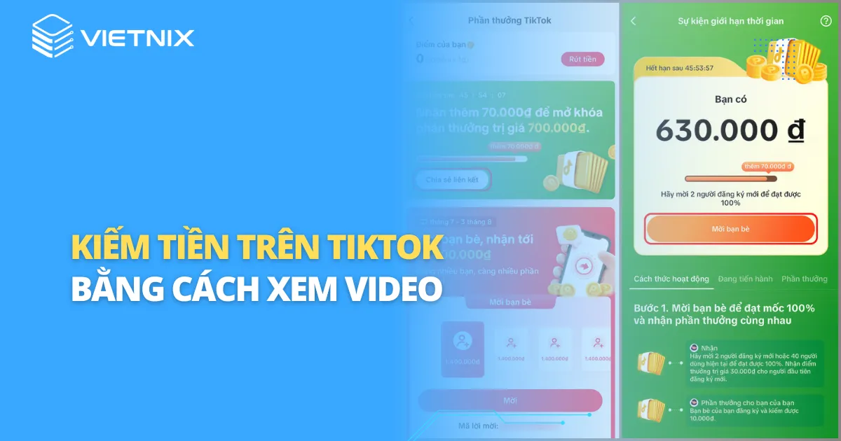 Kiếm tiền trên TikTok bằng cách xem video