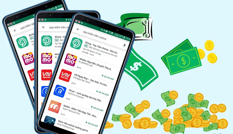 Kiếm tiền từ app ngân hàng