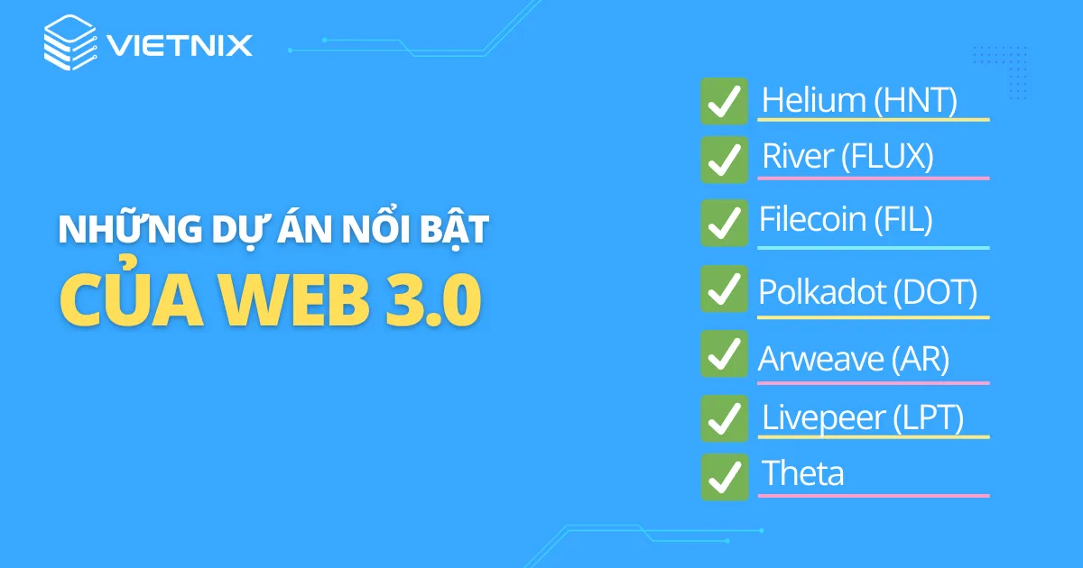 Những dự án nổi bật của Web 3.0