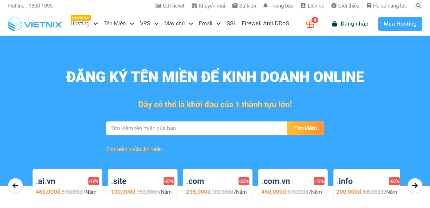 Vietnix - Nhà cung cấp hosting hàng đầu Việt Nam