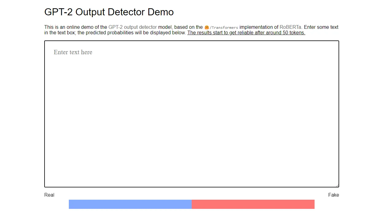 GPT-2 Output Detector