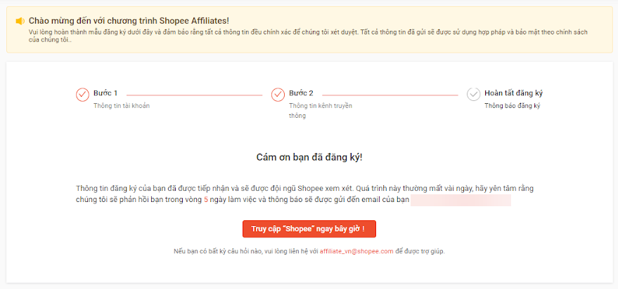 Đợi Shopee xét duyệt