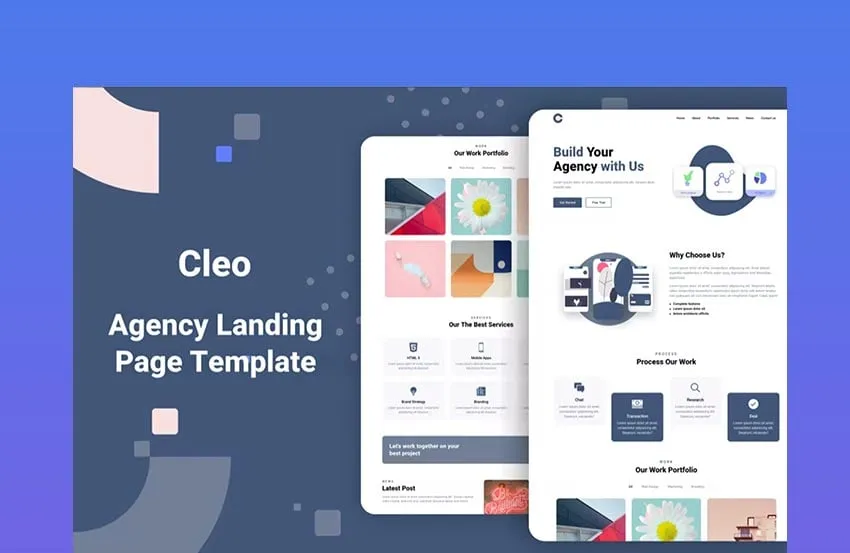 Template từ Cleo thực sự là một lựa chọn hoàn hảo cho các công ty agency, giải trí