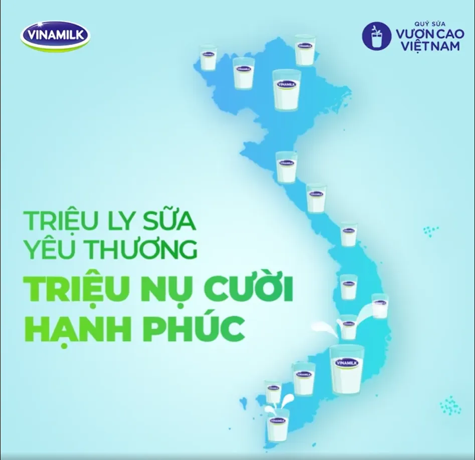 Triệu ly sữa yêu thương, triệu nụ cười hạnh phúc - Vinamilk