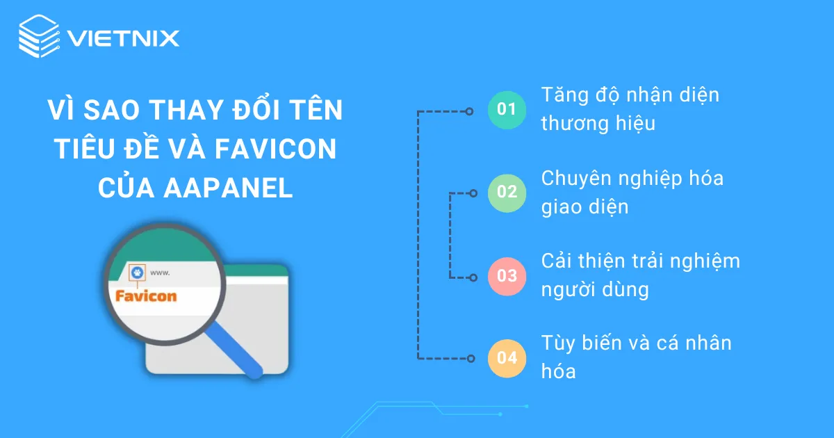 Vì sao cần thay đổi tên tiêu đề và favicon của aaPanel