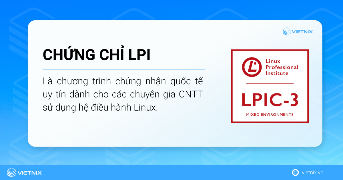 Chứng chỉ LPI là chương trình chứng nhận quốc tế uy tín