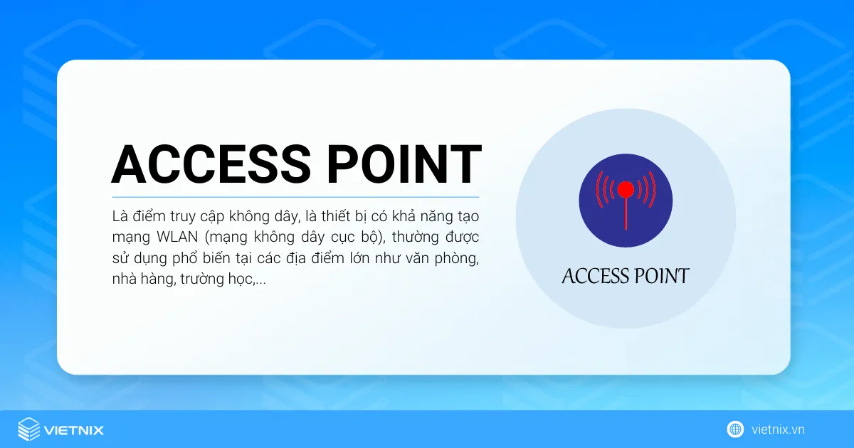 Access Point là thiết bị tạo ra mạng WLAN