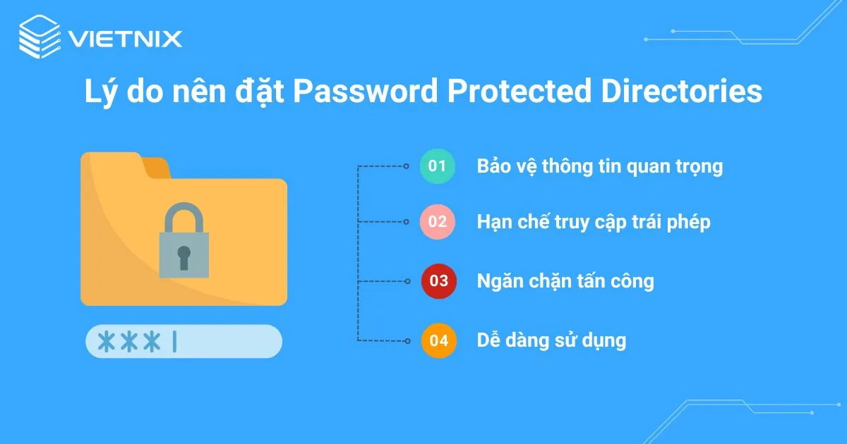 Password Protected Directories giúp bạn bảo vệ các thư mục quan trọng trên website