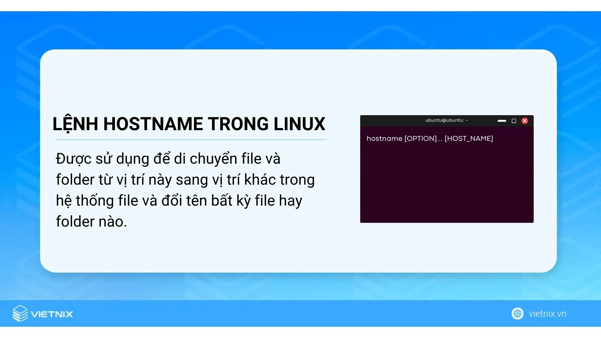 Lệnh hostname trong Linux