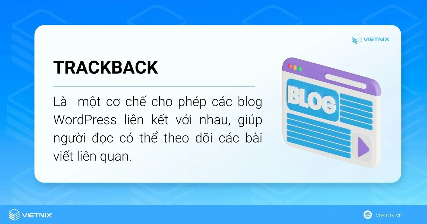 Trackback là một cơ chế cho phép các blog WordPress liên kết với nhau