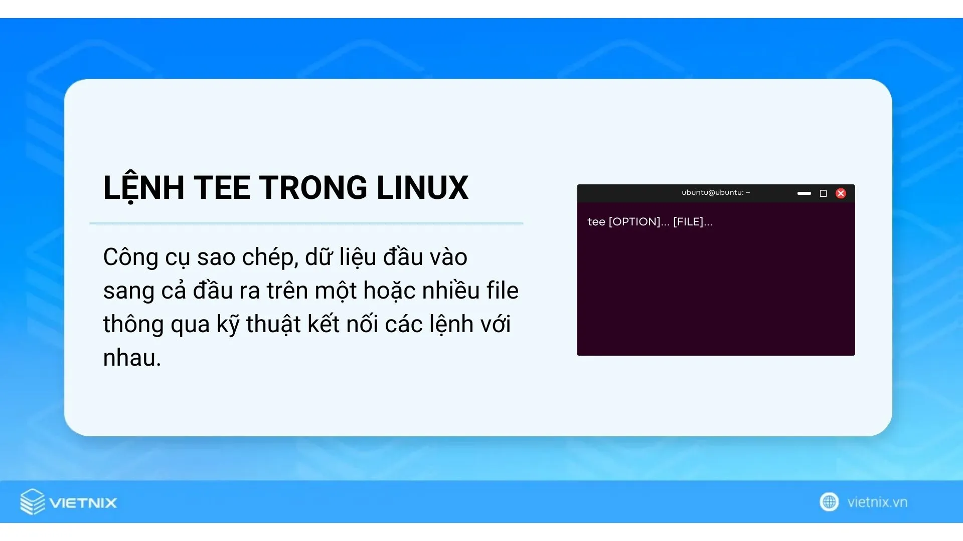 Lệnh tee trong Linux