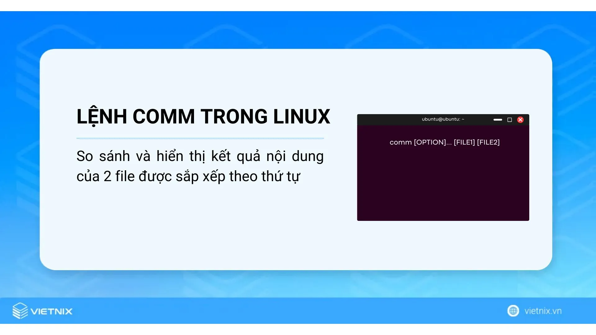 Lệnh comm trong Linux