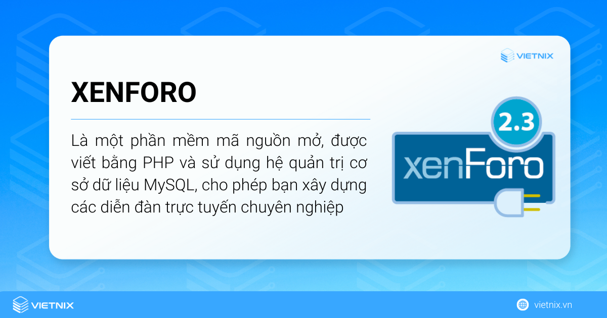 Xenforo là một phần mềm mã nguồn mở