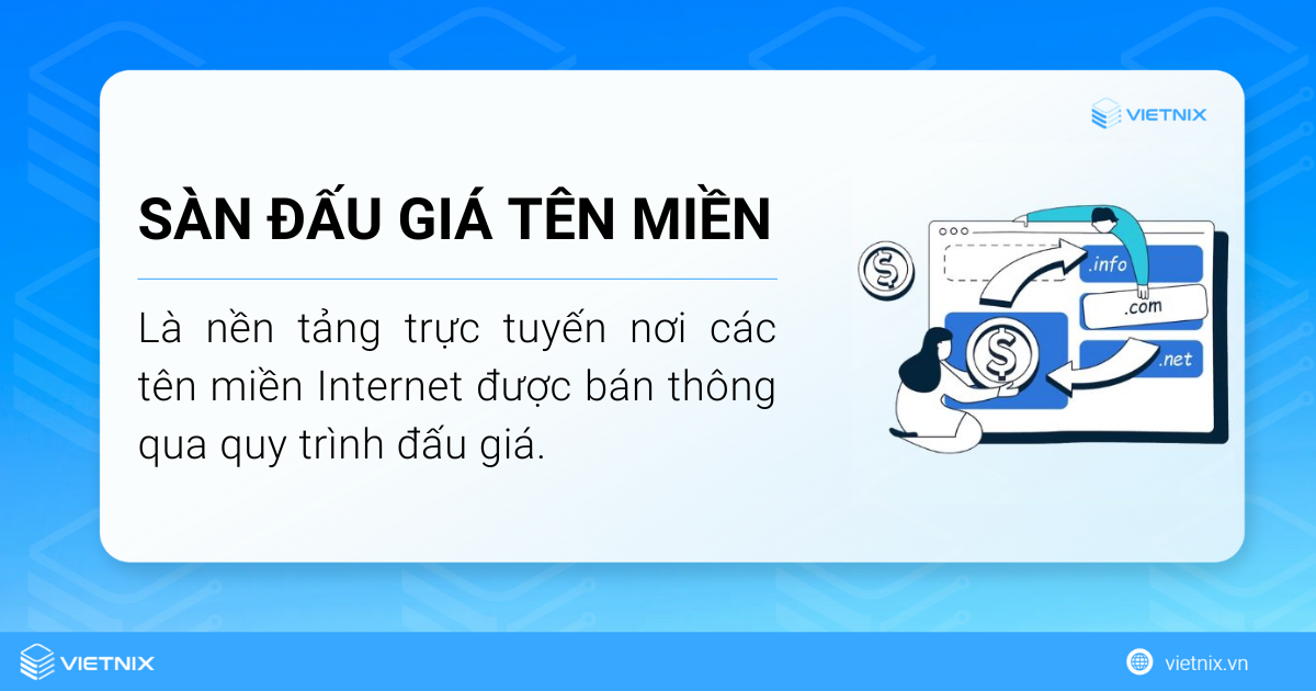 Sàn đấu giá tên miền là nơi các tên miền Internet được bán thông qua quy trình đấu giá